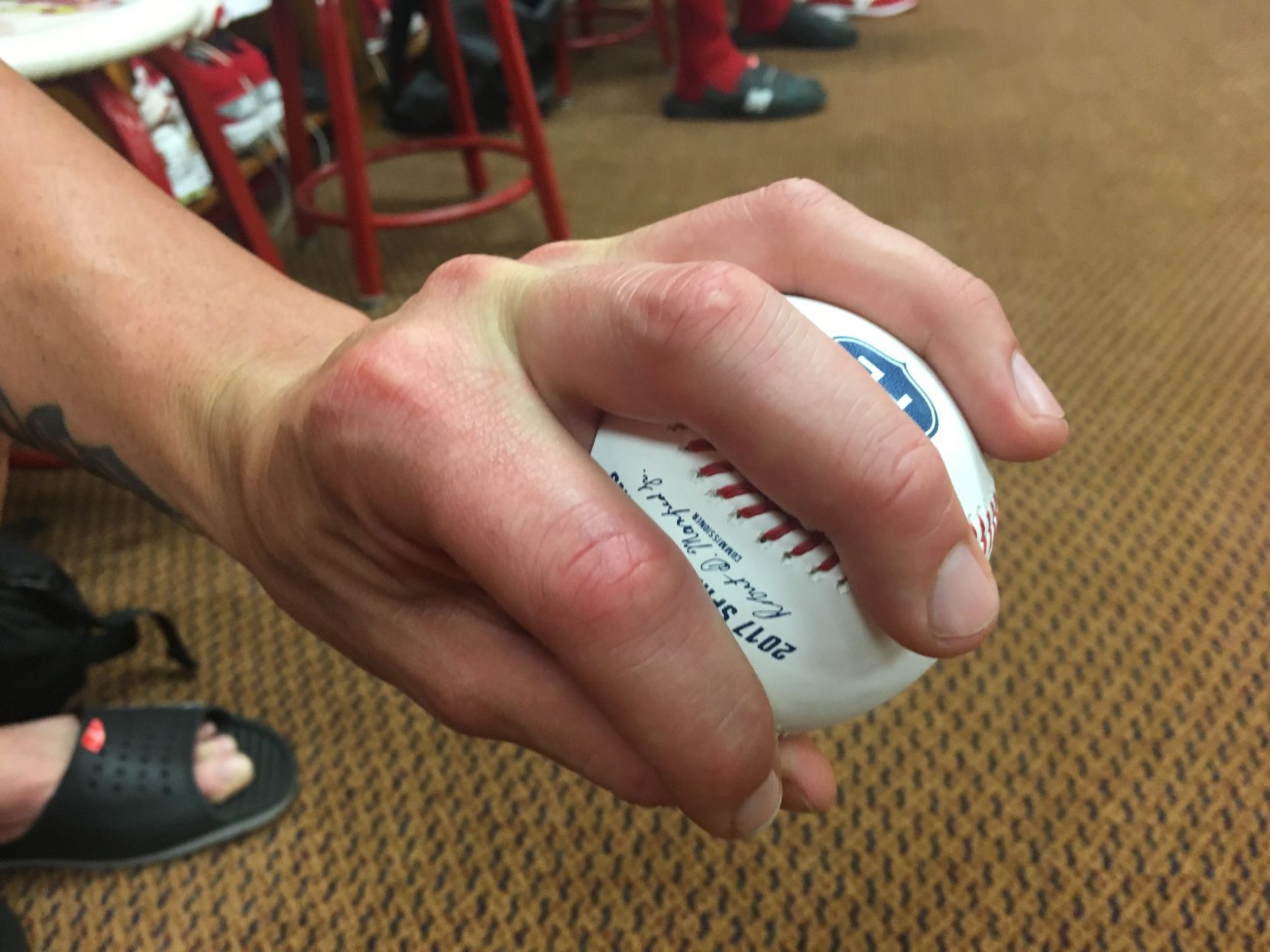 Brett Cecil's grip